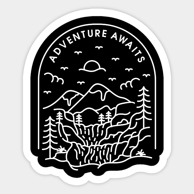 Adventure Awaits 2 Sticker by VEKTORKITA